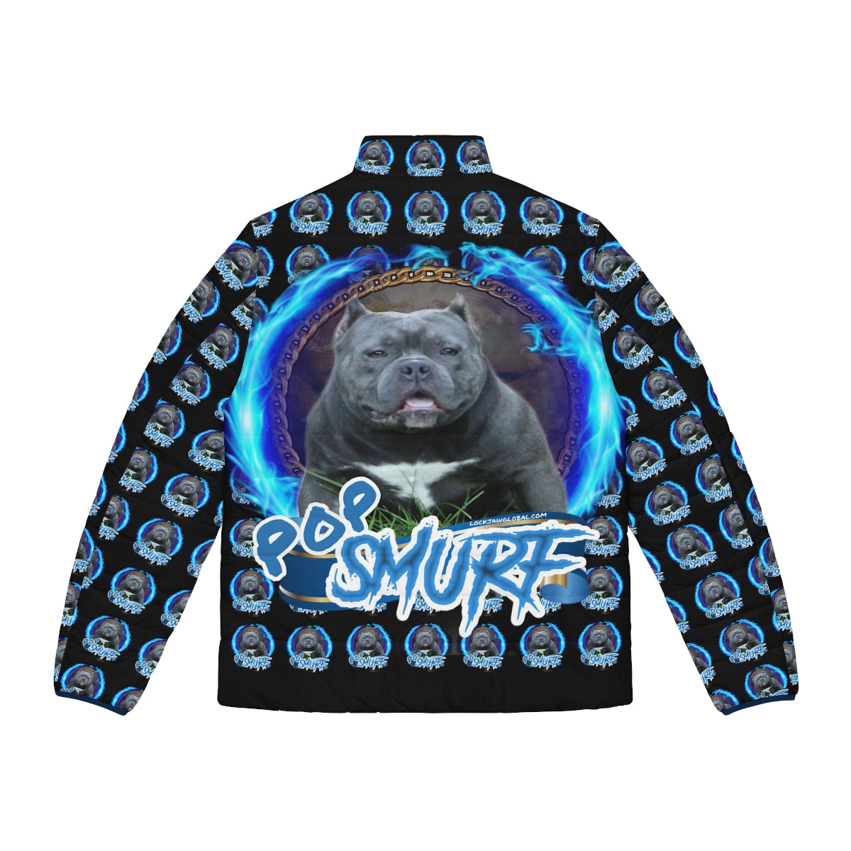 Men's Puffer Jacket (AOP) pop smurf